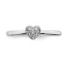 Picture of Diamond Heart Ring Sterling Silver Stackable Expressions