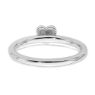 Picture of Diamond Heart Ring Sterling Silver Stackable Expressions