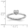 Picture of Diamond Heart Ring Sterling Silver Stackable Expressions