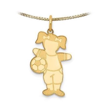 Picture of 14k Soccer Girl Cuddle Charm