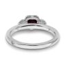 Picture of Silver Garnet And Diamond Hearts Ring