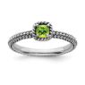 Picture of Silver Fashion Ring Cushion-Cut Peridot Stone