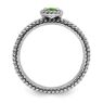 Picture of Silver Fashion Ring Cushion-Cut Peridot Stone