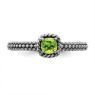 Picture of Silver Fashion Ring Cushion-Cut Peridot Stone