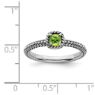 Picture of Silver Fashion Ring Cushion-Cut Peridot Stone