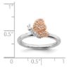 Picture of Diamonds Butterfly Ring Sterling Silver Rose Gold-Plated