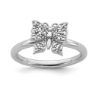 Picture of Diamonds Butterfly Ring Sterling Silver