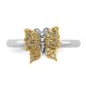 Picture of Diamonds Butterfly Ring Sterling Silver Gold Plated