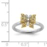 Picture of Diamonds Butterfly Ring Sterling Silver Gold Plated