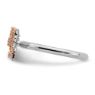 Picture of Diamonds Butterfly Ring Sterling Silver Rose Gold Plated