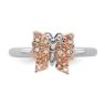 Picture of Diamonds Butterfly Ring Sterling Silver Rose Gold Plated