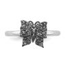 Picture of Diamonds Butterfly Ring Sterling Silver Black Plated