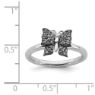 Picture of Diamonds Butterfly Ring Sterling Silver Black Plated