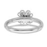 Picture of Diamonds Flower Ring Sterling Silver Rhodium Plated