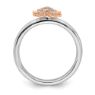 Picture of Diamonds Flower Ring Sterling Silver Rose Gold-Plated