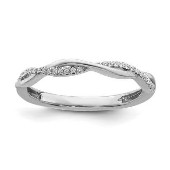 Picture of 14K White Solid Gold Diamond Stackable Ring