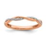 Picture of 14K Rose Solid Gold Diamond Stackable Ring