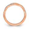 Picture of 14K Rose Solid Gold Diamond Stackable Ring