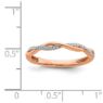 Picture of 14K Rose Solid Gold Diamond Stackable Ring