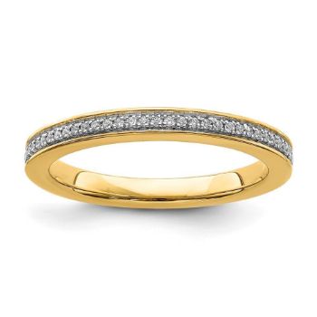 Picture of 14K Yellow Solid Gold Diamond Stackable Ring