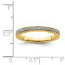 Picture of 14K Yellow Solid Gold Diamond Stackable Ring