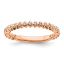 Picture of 14K Rose Solid Gold Diamond Stackable Ring