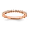 Picture of 14K Rose Solid Gold Diamond Stackable Ring