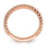 Picture of 14K Rose Solid Gold Diamond Stackable Ring