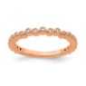 Picture of 14K Rose Solid Gold Diamond Stackable Ring