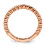 Picture of 14K Rose Solid Gold Diamond Stackable Ring