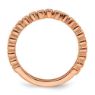 Picture of 14K Rose Solid Gold Diamond Stackable Ring