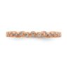 Picture of 14K Rose Solid Gold Diamond Stackable Ring