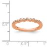 Picture of 14K Rose Solid Gold Diamond Stackable Ring