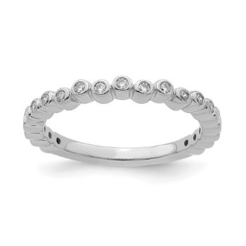 Picture of 14K White Solid Gold Diamond Stackable Ring