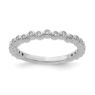 Picture of 14K White Solid Gold Diamond Stackable Ring