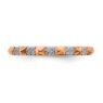 Picture of 14K Rose Solid Gold Diamond Stackable Ring