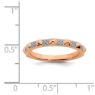 Picture of 14K Rose Solid Gold Diamond Stackable Ring