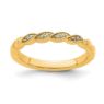 Picture of 14K Yellow Solid Gold Diamond Stackable Ring