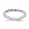 Picture of 14K White Solid Gold Diamond Stackable Ring