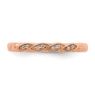 Picture of 14K Rose Solid Gold Diamond Stackable Ring