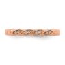 Picture of 14K Rose Solid Gold Diamond Stackable Ring