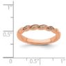 Picture of 14K Rose Solid Gold Diamond Stackable Ring