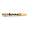 Picture of 14K Yellow Solid Gold Garnet and Diamond Stackable Ring