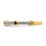 Picture of 14K Yellow Solid Gold Amethyst and Diamond Stackable Ring