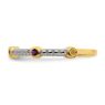 Picture of 14K Yellow Solid Gold Amethyst and Diamond Stackable Ring