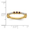 Picture of 14K Yellow Solid Gold Amethyst and Diamond Stackable Ring