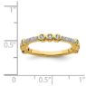 Picture of 14K Yellow Solid Gold Aquamarine and Diamond Stackable Ring