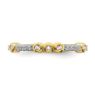 Picture of 14K Yellow Solid Gold White Topaz and Diamond Stackable Ring