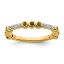 Picture of 14K Yellow Solid Gold Peridot and Diamond Stackable Ring