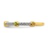 Picture of 14K Yellow Solid Gold Peridot and Diamond Stackable Ring